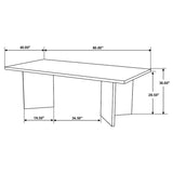 Tyler 80-Inch Solid Wood Dining Table in Mango Brown