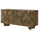 Tyler 3-Door Solid Wood Sideboard, Mango Brown
