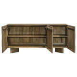 Tyler 3-Door Solid Wood Sideboard, Mango Brown