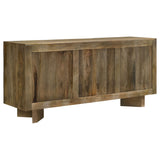 Tyler 3-Door Solid Wood Sideboard, Mango Brown