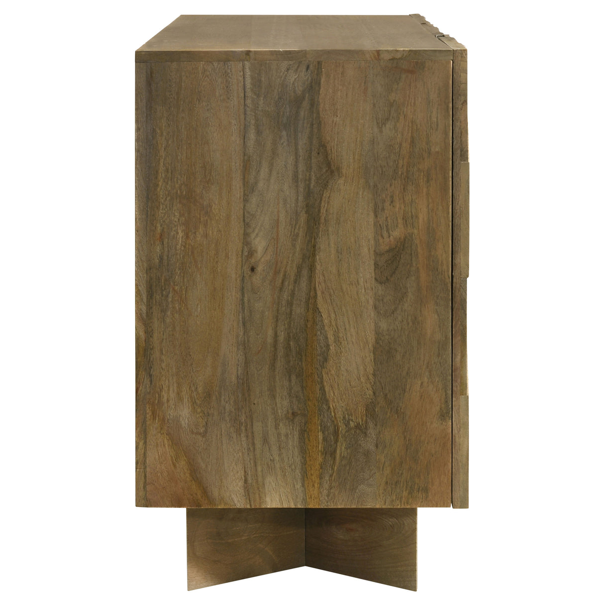 Tyler 3-Door Solid Wood Sideboard, Mango Brown