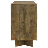 Tyler 3-Door Solid Wood Sideboard, Mango Brown