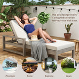 Outdoor Lounge Chairs, 5 Position Chaise Lounge With Adjustable Backrest (Set of 2) - Gray