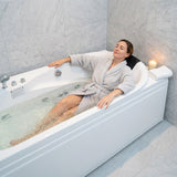 Xavier - Single Corner Massage Bathtub - Milk White