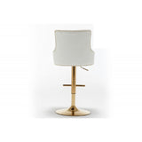 Adjustable Swivel Bar Stool With Nailhead Trim (Set of 2)