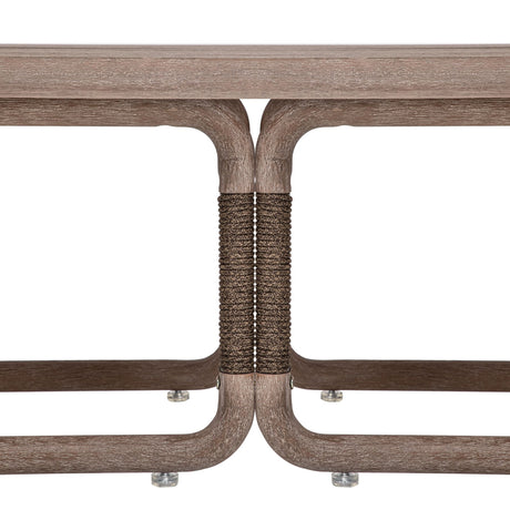 Baja - Rectangular Outdoor Coffee Table - Eucalyptus / Brown Rope