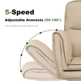 Criss Cross Swivel Desk Chair With Adjustable Armrests & Wheels For Home Office
