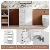 Bathroom Vanity With Under Mount Sink, 2 Drawers And Soft Closing Door