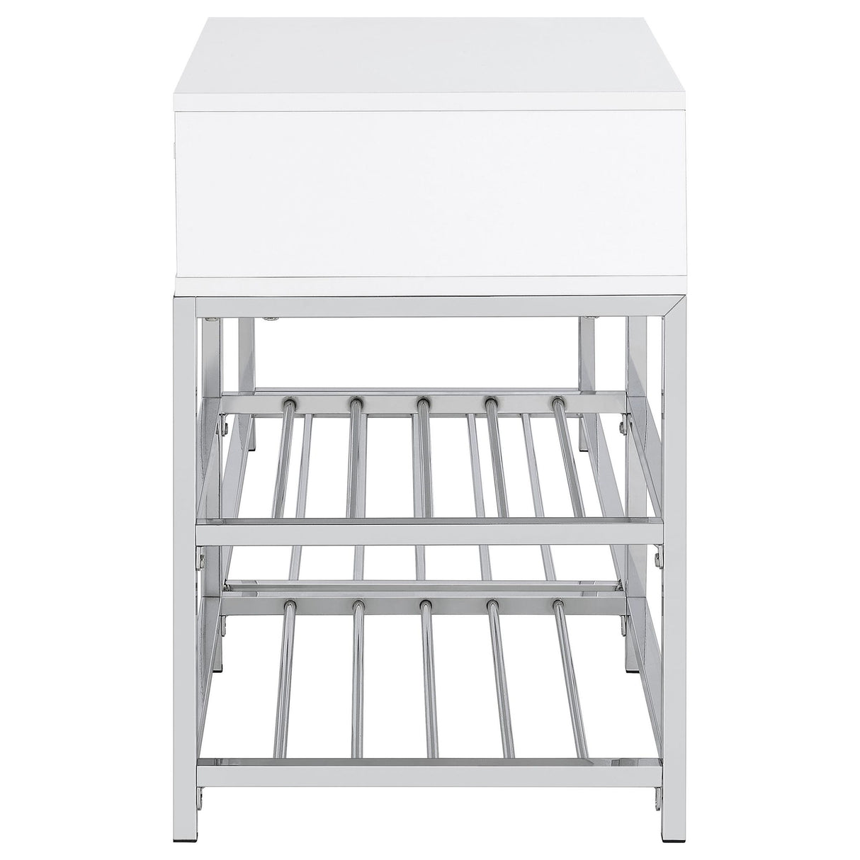 Yesler - 1 Drawer Storage Bench - Glossy White