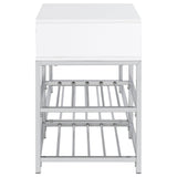 Yesler - 1 Drawer Storage Bench - Glossy White