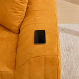 Oversized 2 Seater Loveseat With 2 Decor Throw Pillows, Deep Seat Sofa For Living Rooms
