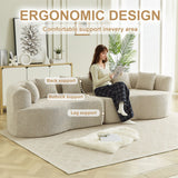 Curved Sectional Sofa With 6 Pillows