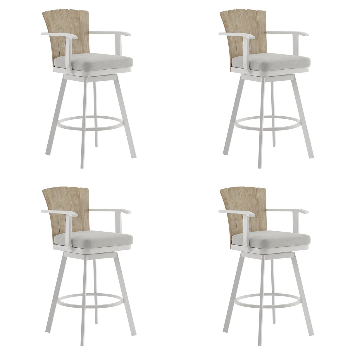Hazel - Outdoor Patio Swivel Counter Stool Set