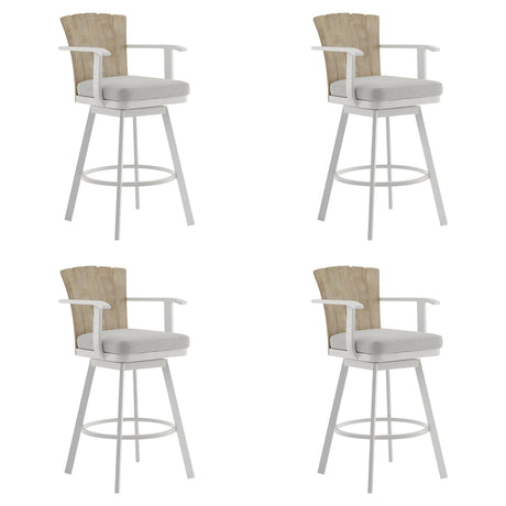 Hazel - Outdoor Patio Swivel Counter Stool Set