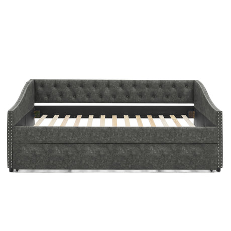 Upholstered Daybed With USB Charging & Pull Out Bed