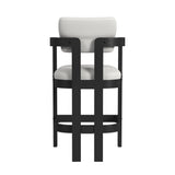 Portland - Arm Barstool (Set of 2) - Black / White