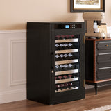 LED Touch Screen Grape Wine Cooler - Black