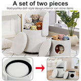 Barrel Chair & Built In Storage, 360° Swivel - Beige