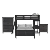 Hampton Kids - Loft With Ladder And Desk With Speaker Bedroom Set