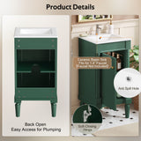 French Style Bathroom Cabinet With Sink, Adjustable Shelf
