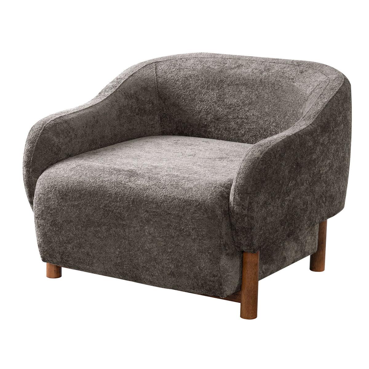 Modern Accent Chair With Recessed Arms And Tight Back