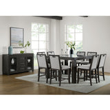 Elodie - Counter Table With Glass - Charcoal