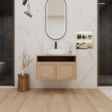 Bathroom Vanity & Art Sink, 2 Soft Close Doors, Float Mounting Design