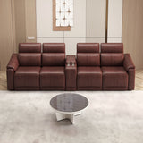 Modular Sofa With Recliners And Cup Holders Sectional Set