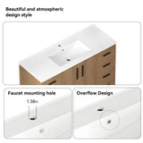 Bathroom Vanity With Abundant Storage 2 Soft Close Doors And 9 Drawers