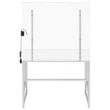 Hamlin - Makeup Vanity Table With Lighted Mirror And Padded Stool - White