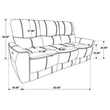 Amberly - 3 Piece Power Reclining Sofa Set - Light Gray