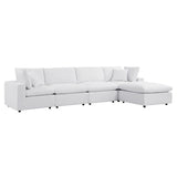144" 5-Piece Sunbrella® Outdoor Patio Sectional Sofa – White - Outdoor - Alpine Outlets