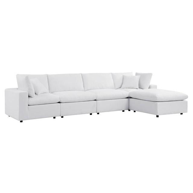 144" 5-Piece Sunbrella® Outdoor Patio Sectional Sofa – White - Outdoor - Alpine Outlets