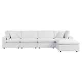 144" 5-Piece Sunbrella® Outdoor Patio Sectional Sofa – White - Outdoor - Alpine Outlets