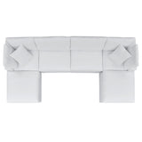 144" 6-Piece White Outdoor Patio Sectional Sofa – Sunbrella® Aluminum Set - Outdoor - Alpine Outlets