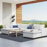144" 6-Piece White Outdoor Patio Sectional Sofa – Sunbrella® Aluminum Set - Outdoor - Alpine Outlets