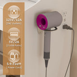 3 Color LED Vanity Mirror With Stool, 2 Drawers & 5 Storage Cabinets, Adjustable Lighting - White