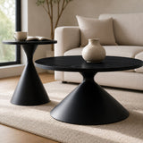 2 Piece Coffee Round Table Set