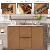 Modern Wall Mounted Bathroom Vanity, Soft Close Doors