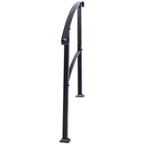 Handrails For Outdoor Steps, Fit 1 Or 3 Steps Outdoor Stair Railing, Flexible Front Porch Hand Rail, Transitional Handrails For Concrete Steps Or Wooden Stairs - Black - Outdoor Decor - Alpine Outlets