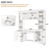 Computer Desk With Hutch, Workstation With Desk Grommet & Keyboard Tray