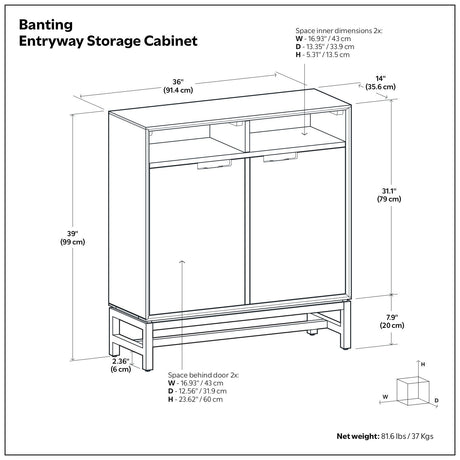 Banting - Entryway Storage Cabinet - Walnut Brown