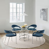Diaz Morgan - Round Glass Dining Table Set