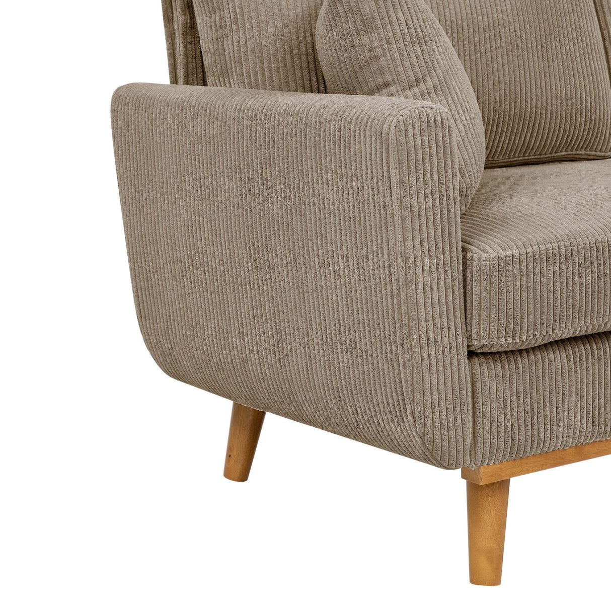 Upholstered Loveseat With Arms And Pillows
