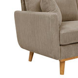 Upholstered Loveseat With Arms And Pillows