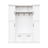 Hall Tree With 4 Side Cabinets