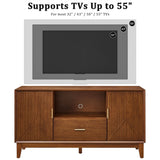 TV Stand With Drawer And Cabinets - Brown