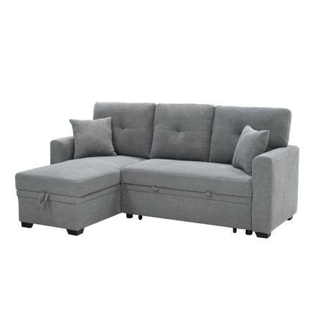 Sleeper Sectional With Pull Out Bed, Reversible Chaise