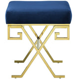 15 Inch Whimsical Greek Key Performance Velvet Bench - Benches available at Alpine Outlets in Denver