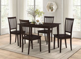 Gomez 5-Piece Rectangular Dining Table Set Cappuccino